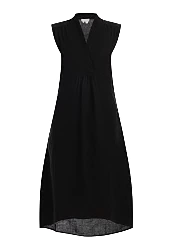 Robe en lin de qualité supérieure coupe midi fluide et finitions couture