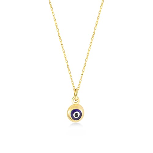 Gelin 14k Solid Gold Evil Eye Necklace for Women
