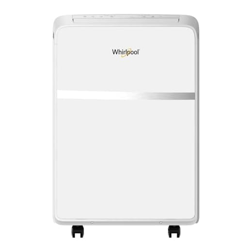 Whirlpool 10,000 BTU Portable Air Conditioner for Home with Dehumidifier, A/C Portable Air Conditioner for Apartment and Bedroom, 115V, AC for Small Rooms up to 275-Sq. Ft. with Remote in White