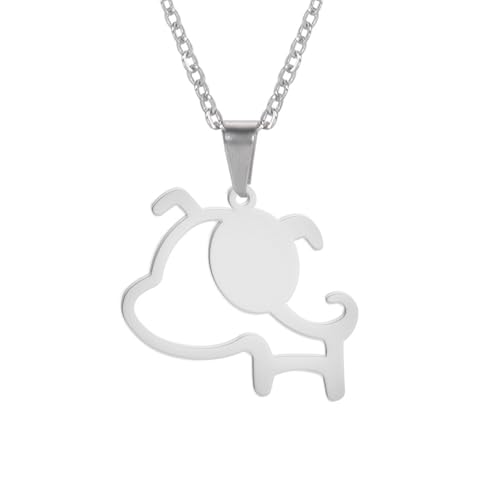 OAUWKEIY Collar Colgante Serie Niche Fashion Animal: Lindo collar con colgante de cachorro calado