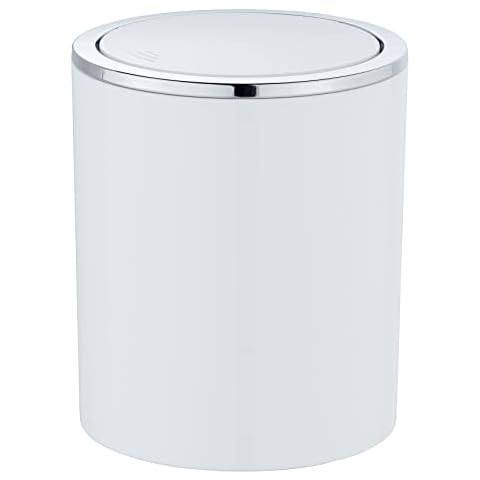 Cubo de basura Wenko Inca blanco con tapa oscilante de 2 ltr. Cover
