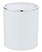 WENKO Mini Poubelle Salle de Bain, Poubelle à Couvercle, 2L, Inca, Blanc, Plastique haut de gamme, Ø 14 x 16,8 cm