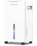 Dravonic 21 Pints Dehumidifier for Basement, 1500 Sq. Ft Dehumidifiers for Home with Drain Hose, Quiet Smart Humidity Control for Bedroom Bathroom with Auto Shut Off, 24H Timer