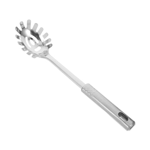 ROMISBABA Edelstahl Pasta Server mit Ergonomischem Griff Spülmaschinenfest Vielseitiger Nudel Teigwarenheber für Küche Sanfte Oberfläche Rostfrei Vielseitig für Spaghetti Knödel und Eier