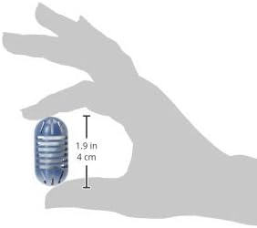 A hand holding a HoMedics demineralization cartridge, showing its dimensions as 1.9 inches (4 cm) in length.