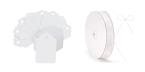Étiquettes de Prix Carton G2PLUS Épaisses et Ficelle en Papier 100m Haute Résistance