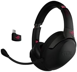 ASUS ROG Go 2.4 Electro Punk - 2.4 GHz wireless gaming headset with USB-C (tm) connection, noise cancelling AI microphone, low latencies, compatible with PC, Max, Nintendo Switch, PS4