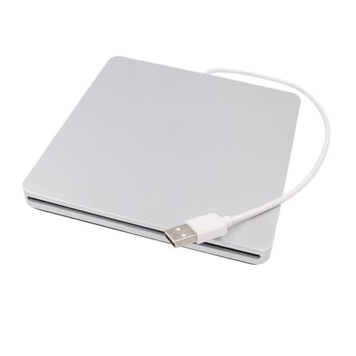 OSALADI Unique Intelligent Design External Slot in Load Cd DVD Optical Drive Burner Silver