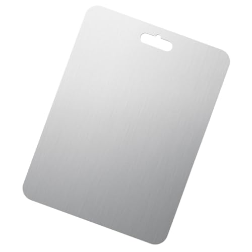 OKUMEYR Tabla De Cortar De Acero Inoxidable 304 Tabla De Cortar Para Estufa Tabla De Cocina Casera Tabla De Cortar De Doble Cara Macetas Coreanas Alimento Tapete Para Hornear