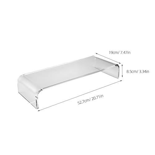 Support moniteur acrylique transparent pour bureau à domicile