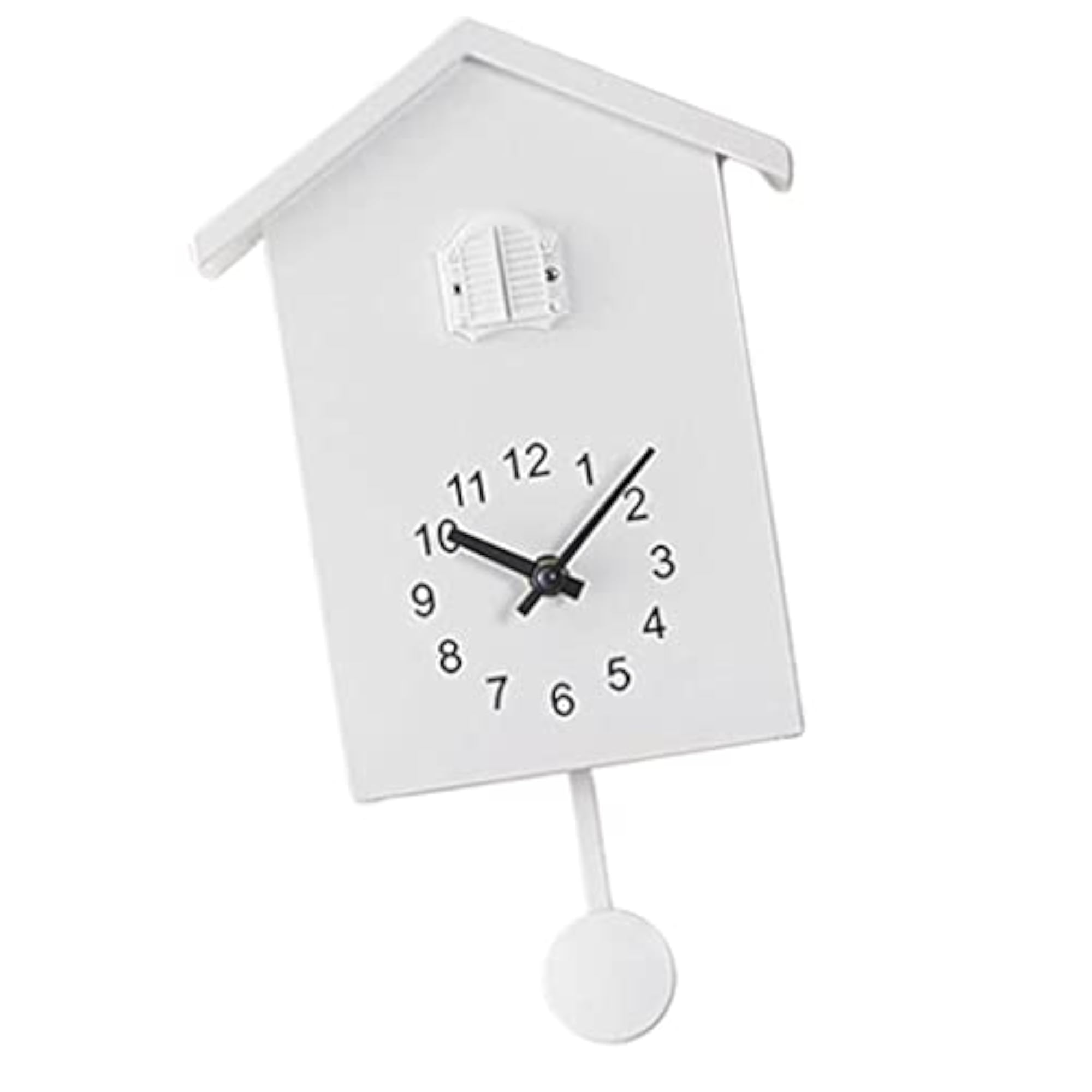 Silent 2-arm Sweeping Wall Clock, White
