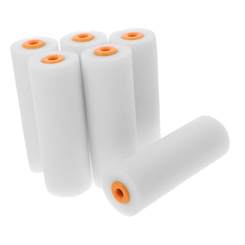 VILLFUL Set 6 Pezzi Rulli per Pittura Casa e Pareti Spugna Rulli per Vernice a Base di Lattice e Olio Kit Telaio Maneggevole per Angoli e Superfici Difficili