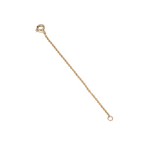 14K Yellow Gold 2 Inch Tiny Necklace Chain Extender, Dainty Durable Strong Removable Chain Extender for Gold Necklace Bracelet Jewelry