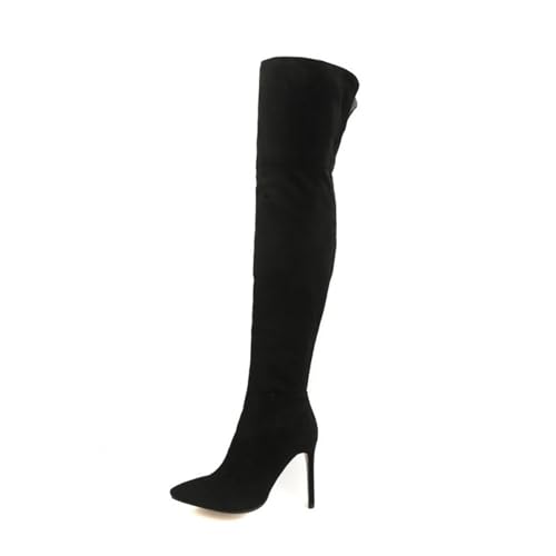 Bottes de mode bout pointu 10cm pour affiner les jambes avec style au-dessus du genou