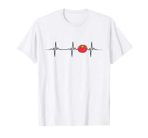 Tomato Heartbeat Vegetable Lover Gardening Funny Tomato T-Shirt