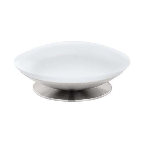 EGLO connect LED Tischlampe Frattina-C, 1 flammige Tischleuchte, Nachttischlampe aus Stahl und Kunststoff in Nickel-Matt, Weiß, Farbtemperaturwechsel (warm - kalt), RGB, dimmbar, Lampe mit Schalter