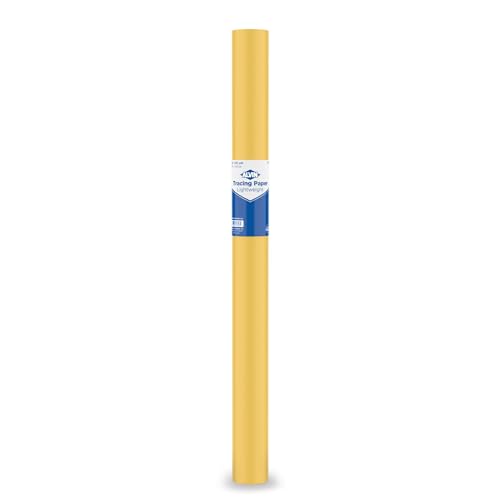 ALVIN 55Y-J Lightweight Tracing Paper Roll, Yellow, Suitable with Ink, Charcoal, Felt Tip Pen, for Sketching or Detailing - 24 inches x 50 Yards, 1-inch Core