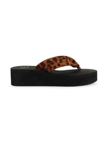 Image of Carlton London women's Solid Thong Strap Stylish Platform Sandal