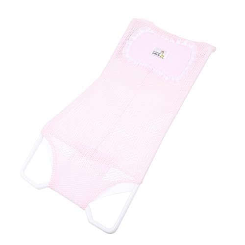 JOINPAYA 新生児用バスサポートネット 滑り止め機能付き ベビーシャワーネット 折り畳み式 バスタブ用 快適デザイン ピンク
