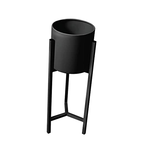 Image of Bee Creative Metal Plant Stand - A Durable and Stylish Display for Your Plants and Home Decor - Three Height Options - Metal Powder-Coated (BLACK)