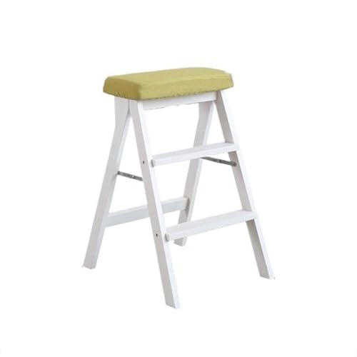 Taburete de escalera de madera maciza duradera y silla alta elegante 2
