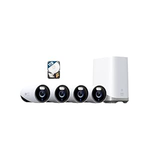 eufy Security eufyCam E330 (Professional) 4-Cam Kit, 4K Outdoor Security Camera System, 24/7 Recording, Plug-in, Wi-Fi NVR, 1TB Hard Drive Included, 10CH, Local Storage, No Monthly Fee