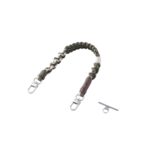 エレコム スマホストラップ ハンドストラップ 編み物 手になじむ丈夫な編み込み デザイン 手首 落下防止 ストラップホールシート付属 カーキ P-STHKNKH