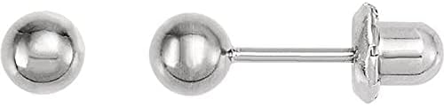Titanium Ball Piercing Earrings Pair in 4mm - Hypoallergenic For Sensitive Ears