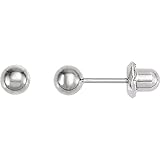 Titanium Ball Piercing Earrings Pair in 3mm - Sterile Hypoallergenic For Sensitive Ears