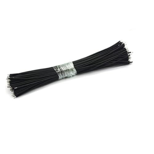 Outdoor Extension 26AWG 7.8cm Fly Jumper Cable Tin Conductor Solder Cable 1007 26 AWG 50pcs to 100pcs Tin Plated Breadboard Connector Wire DIY Solar sheathed(Size:Black 100PCS)