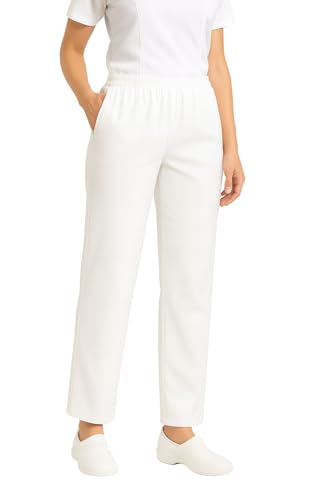 MEDIFASHION 24 Damen Arbeits-Hose Weiß,100% Baumwolle,Berufshose für...