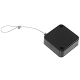 HAMPPLIES Caja Antirrobo con Cable Retráctil Telescópico Bloqueo Automático para Productos Electrónicos de Exhibición Negro con Doble Cierre Práctico y Compacto para Hogar y Oficina