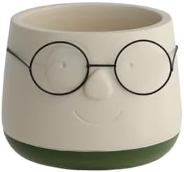 comforder Blumentopf Gesicht Kopf 2er Set Lustige Deko Pflanztöpfe