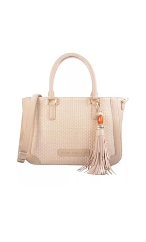 Bolsa de mão com alça regulável Bege Jorge Bischoff