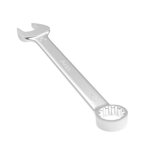 Image of Groz Combination Spanner 25 mm, Length 282 mm | DIN 3113 Standards | Chrome Vanadium, Matt Satin Chrome Combination Wrench Tool | CSP /DIN /25G