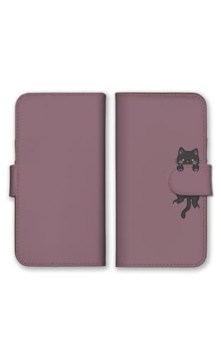 AQUOS wish3 SH-53D A302SH 用 ケース 手帳型 アクオスウィッシュ3 スマホケース ネコ 猫 黒猫 可愛い おしゃれ カラー03