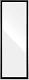 DRULINE Türspiegel   Ganzkörperspiegel   Dekospiegel   Flurspiegel matt schwarz 34x90 cm   mit abnehmbaren Haken   rechteckiger Wandspiegel zur Aufhängung an Tür/Wand   für Flur, Schlafzimmer & Bad