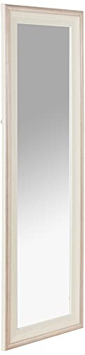 MCS 12x48 Inch Over the Door Mirror, 18x54 Inch Overall Size, White...