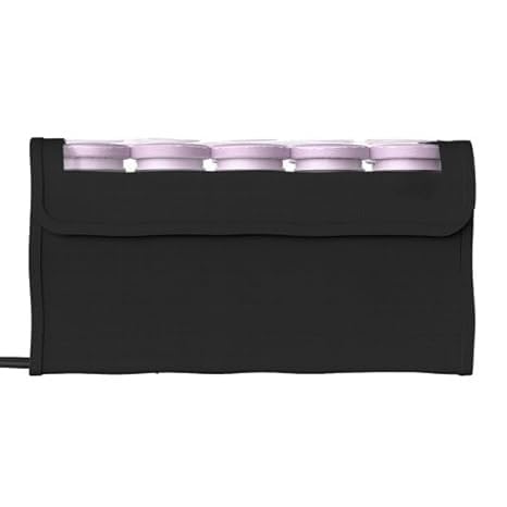 Re.mington .Compact Ceramic Hot Hair Rollers - 1.25"" Travel Size Set with Anti-Static Technology, Ionic Infusion, in Sleek Black - 10 Piece Kit (2 pack)