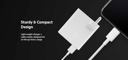 Image of Original 120W Fast Charging Adapter with USB-C to USB-C Cable Compatible with Vivo V29 Pro V27 V25 V21e V17 Super Fast Charge, Compact & Durable Design