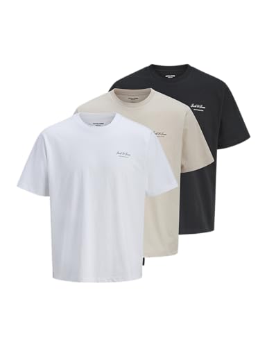 Lot de 3 t-shirts col rond homme Jack & Jones Jjearchive graphic tee manches courtes