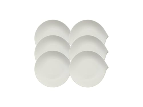 Villeroy & Boch Flow Speiseteller, Porzellan, Weiß, 29 x 29 x 9.80 cm, 6 Einheiten