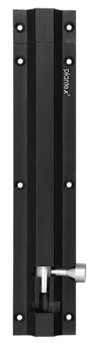 Image of Plantex Stainless Steel 8-inch Tower Bolt /Tower Bolt for Home,Offices Doors and Windows /Tower Bolt for Main Door /Wardrobe Door Latch /Kundi /Chitakini /Door Latch for Windows (Black Finish, Pack of 8)
