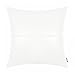 Brawarm - Federa copricuscino in ecopelle, colore bianco, 40,6 x 40,6 cm, cucita a mano, decorativa, per soggiorno e giardino