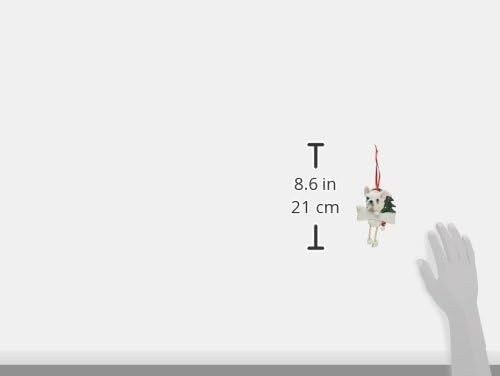 Miniatura 3 de Adorno de bulldog francés con patas colgantes únicas pintadas a mano y fácilmente personalizadas, adorno de Navidad