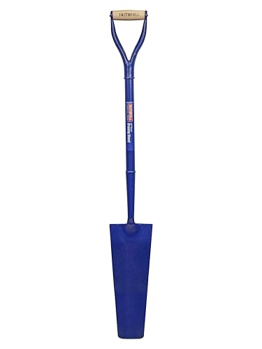 Faithfull FAIASDMYD All Steel Contractors Draining Shovel MYD Handle, Blue