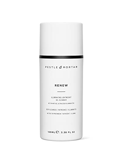 Pestle & Mortar Renew Gel Face Cleanser, Non-Foaming Gentle Face wash for Sensitive Skin | 100% Natural with Super-Enzyme, Vegan & Cruelty-Free 100ml