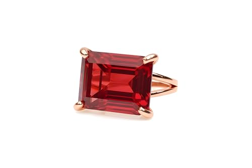 Bague en or 14k remplie de rubis : bague de déclaration durable - 6