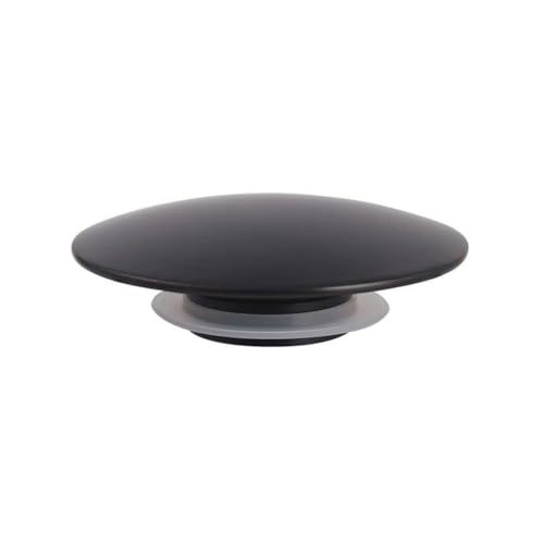 Tapón de desagüe para lavabo, 66 mm, color negro mate, tapón de drenaje para lavabo de baño, pieza de repuesto para lavabos de cocina o baño (1)
