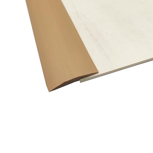 ZMTGLTG Carpet and Tile Transition Strips for Thresholds with Height Differences Up to 3mm, Anti-Slip and Wear-Resistant, Coffee Color(Brown)